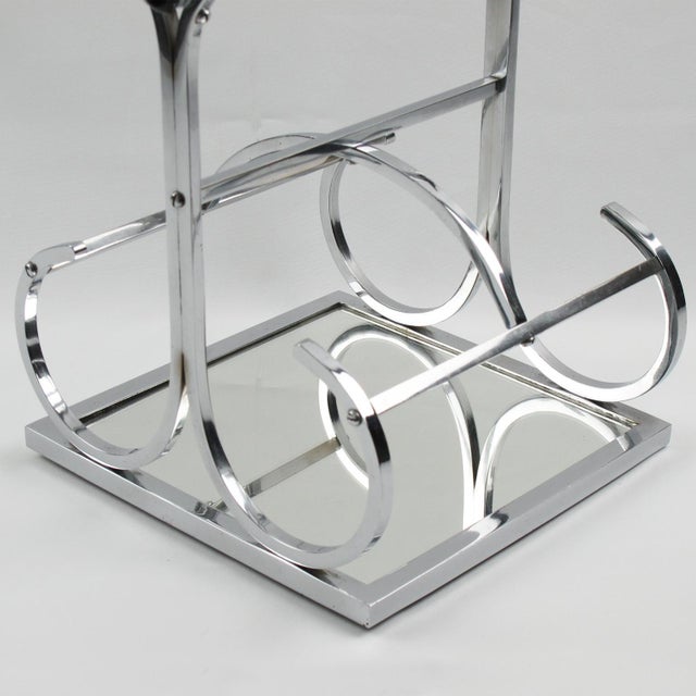 1930s Jacques Adnet Art Deco Barware Bottle Holder Carrier For Sale - Image 5 of 9