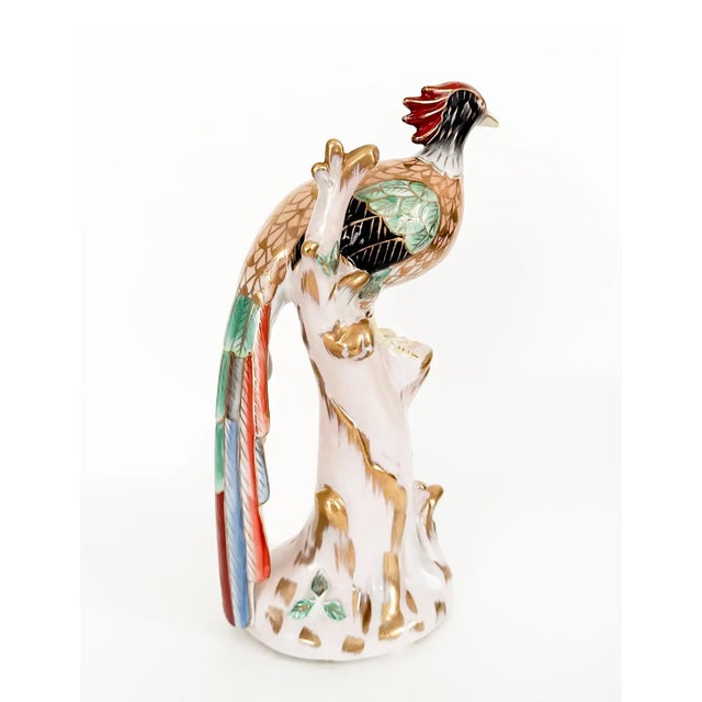 Vintage Japanese Showa 1940 Kutani Pheasant Figurine For Sale In Tampa - Image 6 of 8