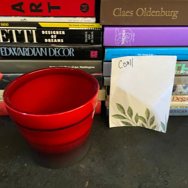 Red 2015 German Red and Black Ombré Scheurich Planter For Sale - Image 8 of 9