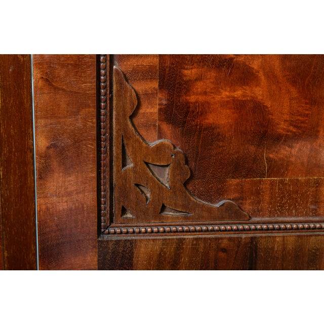 Early 20th Century English Mahogany Three Panel Room Screen For Sale - Image 5 of 8