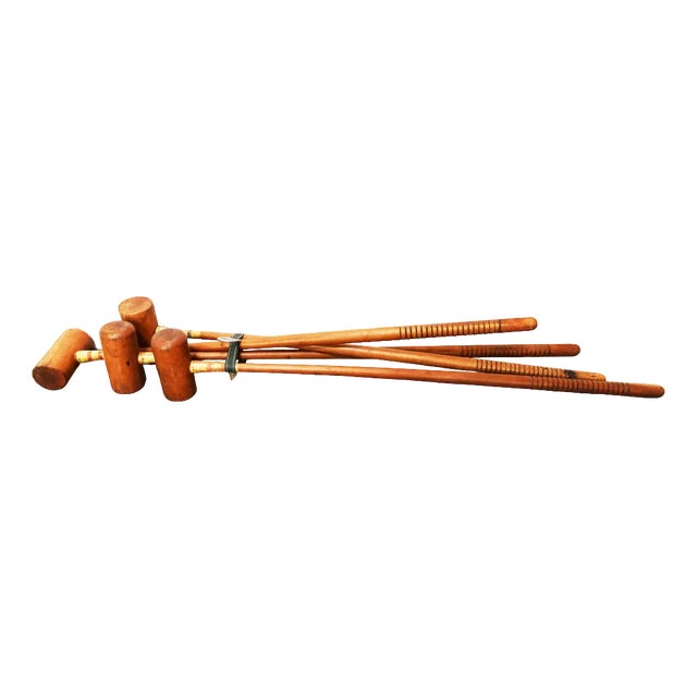 Croquets in Cherrywood, Set of 4 For Sale