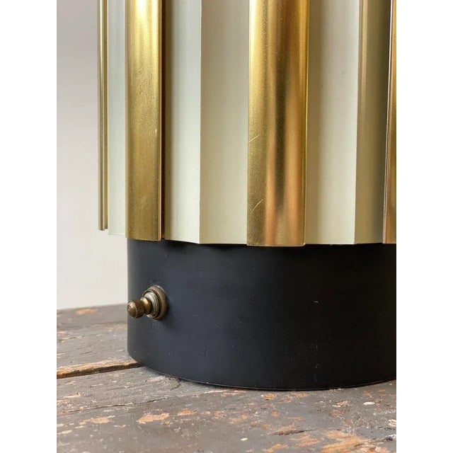 Vintage Louvered Metal Lantern Lamp Attributed to Gerald Thurston for Lightolier, Circa 1960s For Sale - Image 11 of 13