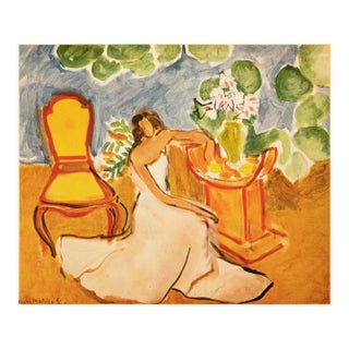 1946 After Matisse "Young Woman in the White Dress", First Edition Period Parisian Lithograph For Sale