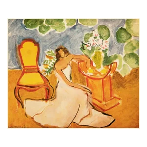 1946 After Matisse "Young Woman in the White Dress", First Edition Period Parisian Lithograph