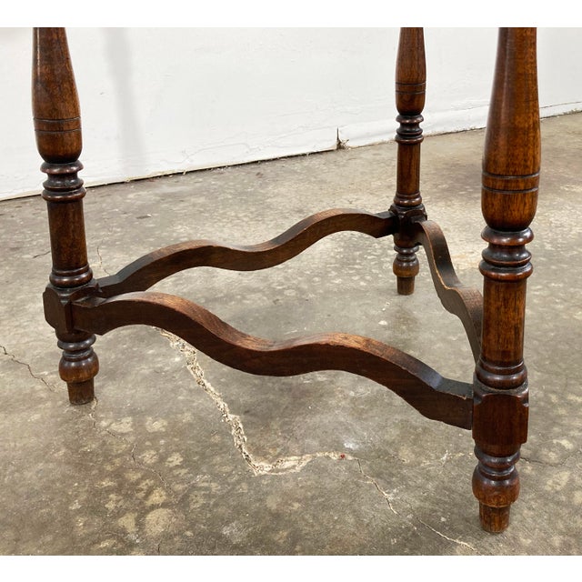 Vintage Walnut Cloverleaf Side Table For Sale - Image 11 of 12