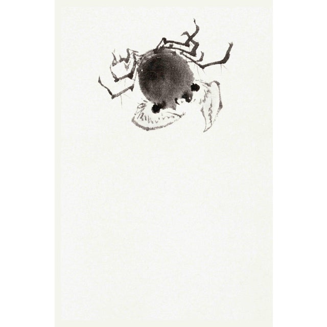 A captivating example of traditional Japanese ink painting, this vintage art print reproduction features Japanese Crabs by...