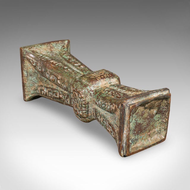 Metal Antique Gu Ritual Vessel, Oriental, Bronze, Ceremonial, Posy Vase, Victorian For Sale - Image 7 of 10