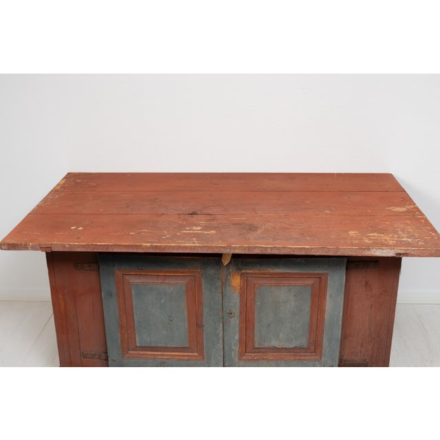 Large 19th Century Swedish Folk Art Side Table For Sale - Image 13 of 18