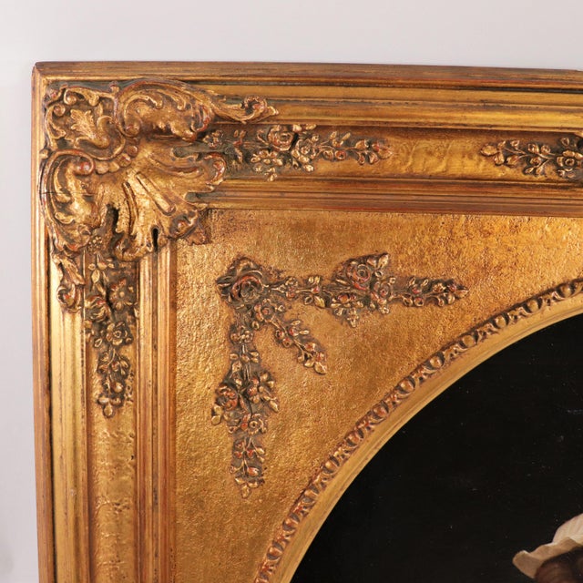 Mid-19th-Century French School Genre Painting, "Feeding the Bird" Evoking the Tradition of Greuze For Sale - Image 15 of 18