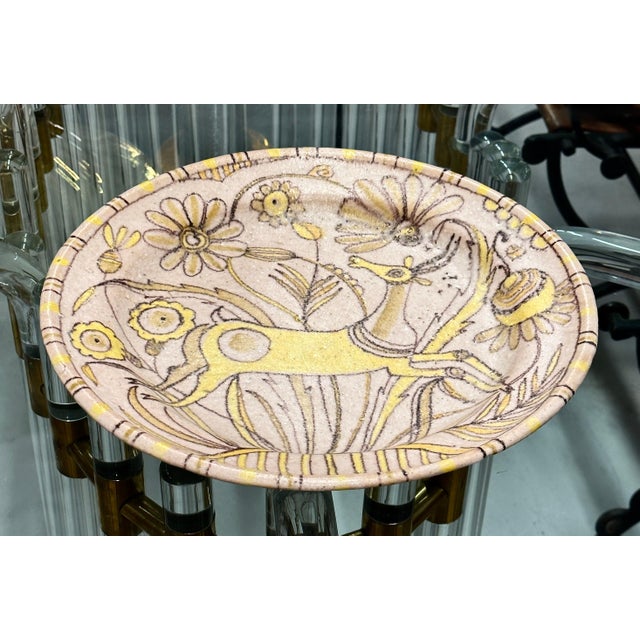 Yellow Large Guido Gambone Charger For Sale - Image 8 of 17