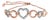10K Rose Gold over .925 Sterling Silver 1/10 Cttw Round-Cut Diamond Heart Link Adjustable Bolo Bracelet (H-I Color, I2-I3 Clarity) - 6"-9" Adjustable For Sale