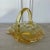 Vintage Indiana Glass Constellation Yellow-Colored Glass Basket For Sale - Image 10 of 10