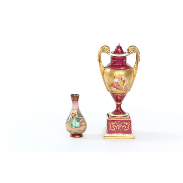 19th Century Porcelain Covered Urn / Small Vase For Sale - Image 10 of 10