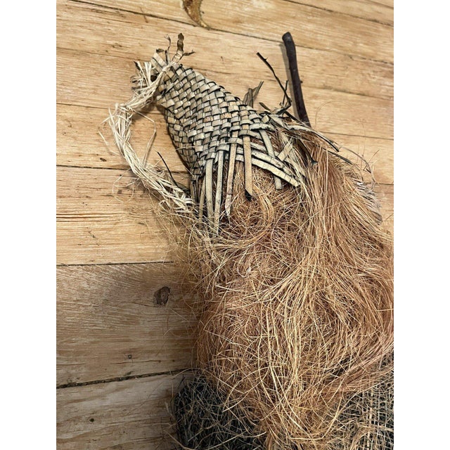 VTG 26" Paper Mache Burlap Kitchen Witch Halloween Folk Art Decor For Sale - Image 9 of 10