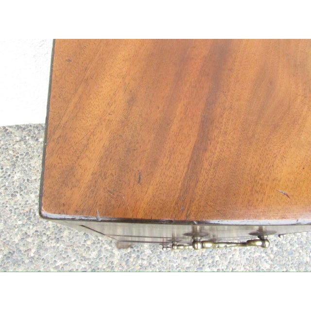 Small Scale English Mahogany Bow Front Dresser For Sale - Image 14 of 18