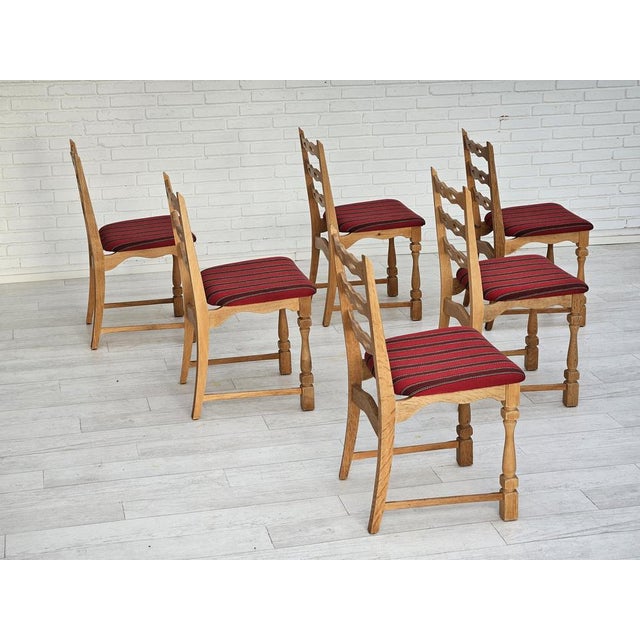 Danish Dining Chairs in Furniture Wool, 1970s, Set of 6 For Sale - Image 16 of 18