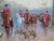 Mid 20th Century Mid 20th Century V. Scoville Wing Original Equestrian Hunt Oil Painting, Red Coats, Autumn Golds, Ralph Lauren Style For Sale - Image 5 of 18