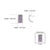 Metal Amethyst Multi-Line Bar Earrings With Zircon Accents in 925 Silver, A Pair For Sale - Image 7 of 9