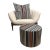 Missoni Home Italian Zig Zag Stripe Cylindrical Pouf & Oversized Pillow Set, Made in Italy For Sale