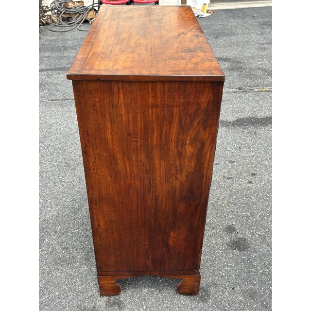 Mid 19th C. English "Two Over Three" Chest of Drawers - Highly Detailed, Original Brasses For Sale - Image 15 of 17