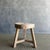 Vintage Elm Wood Wheel Side Table #C89 For Sale - Image 4 of 8