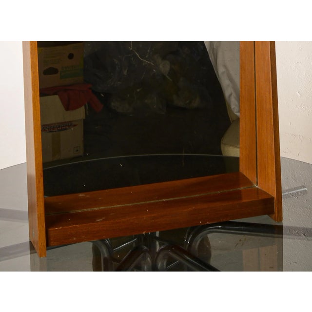 Italian Mirror with Wooden Frame, 1970s For Sale - Image 6 of 9