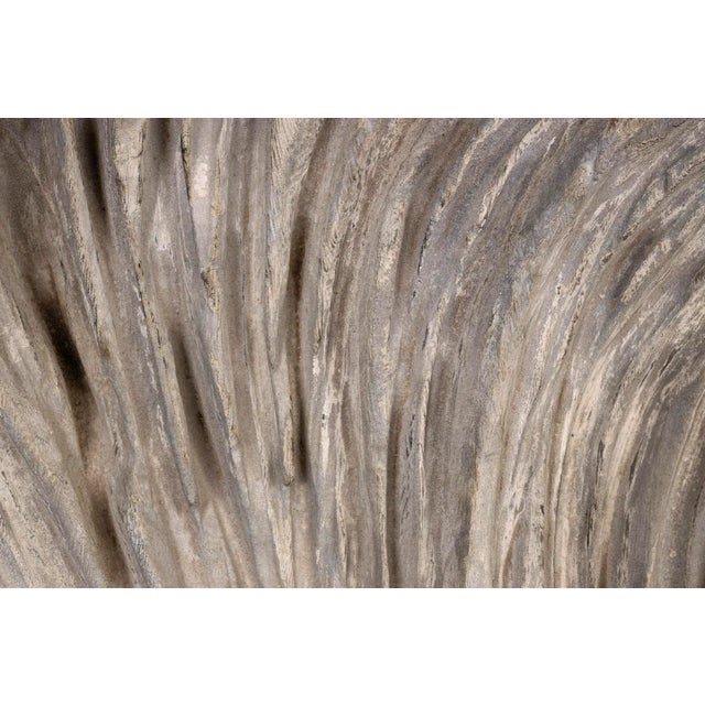 Carved Teak Wood Panel on Stand For Sale - Image 4 of 6