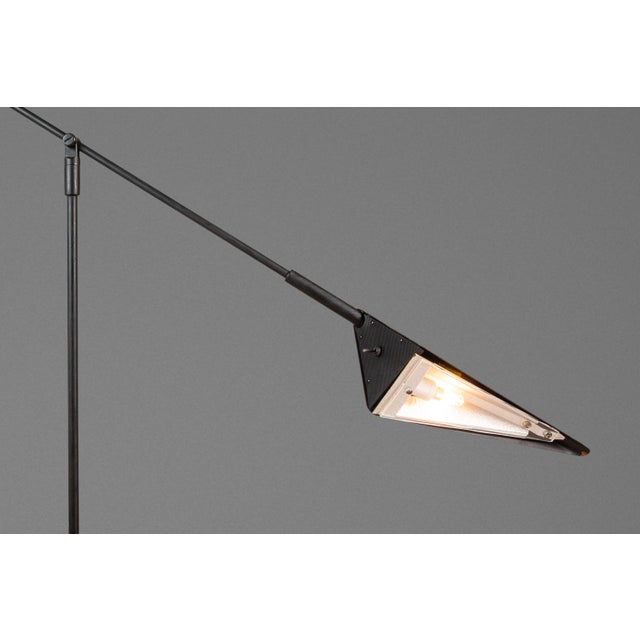 Rare Mid-Century Industrial Post Modern Articulating Ufo Table / Desk Lamp Attributed to Robert Sonneman for Kovacs, Usa, C. 1990s For Sale - Image 12 of 16