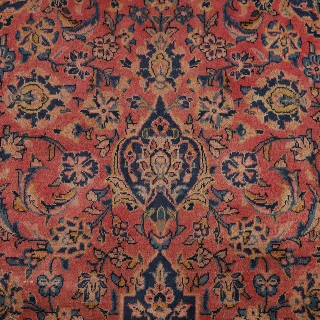 Antique Middle Eastern Keshan Rug For Sale - Image 4 of 12