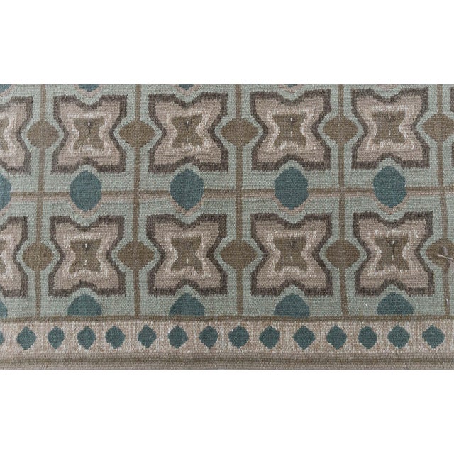 Modern Oversized Flat-Weave Wool Rug with Geometric Lattice by Doris Leslie Blau For Sale - Image 4 of 9