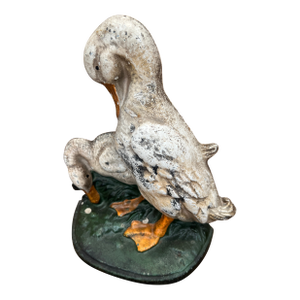 1950s Vintage Cast Iron Duck Doorstop
