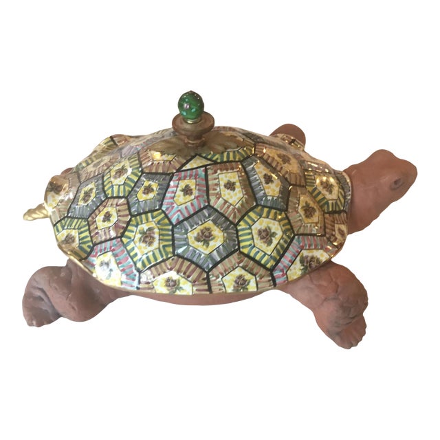 1990s Mackenzie-Childs Torquay Tortoise Tureen For Sale