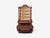 Wood Dutch Baroque Style, Large Bombe Bookcase, Burr Walnut, Glass, England, 1940s For Sale - Image 7 of 15