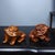 Traditional Pair of Vintage Boxwood Guardian Lion Carvings – 2.8" Foo Dog Hand Pieces For Sale - Image 3 of 9