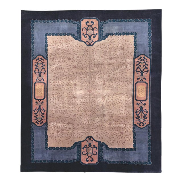 Galerie Shabab Collection Mid-20th Century Chinese Art Deco Room Size Carpet For Sale