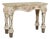 Vintage Marble Top Seashell Encrusted Console Table For Sale