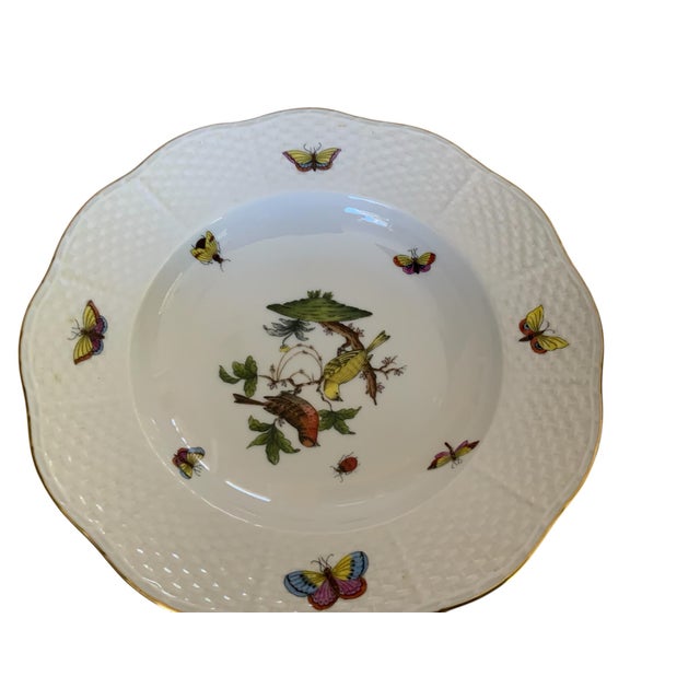 2000 - 2009 Herand Rothschild Bird Complete Set of 12 8" Soup Plate Porcelain Ro/504 Made in Hungary For Sale - Image 5 of 11