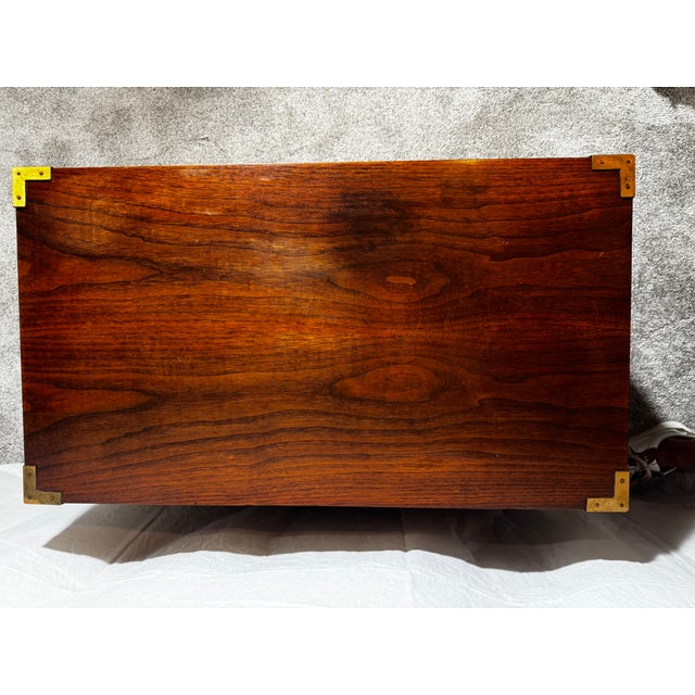 Founders Furniture Company Jack Cartwright Modern Mid-Century Walnut Cabinet With Brass Hardware, Attributed For Sale - Image 4 of 8