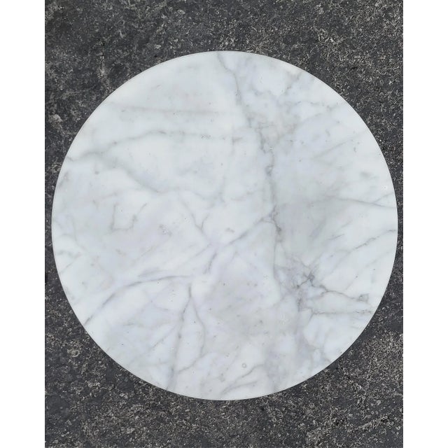 Art Deco 1930s Petite Marble and Brass Side Table For Sale - Image 3 of 7