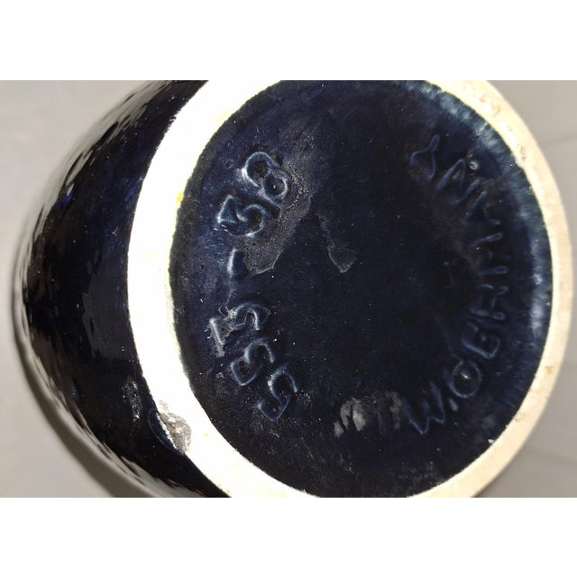 1970s Vintage Dark Blue Number 553-38 Ceramic Vase from Scheurich, 1970s For Sale - Image 5 of 6