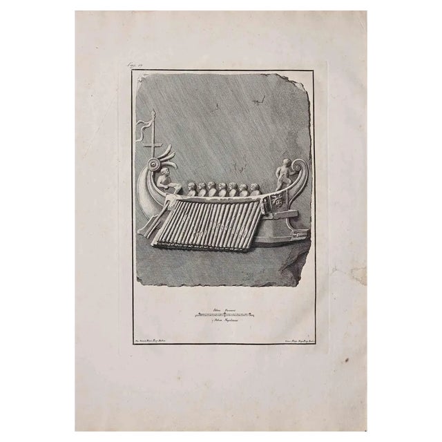Unknown, Ancient Roman Fresco, Original Etching, 18th Century For Sale