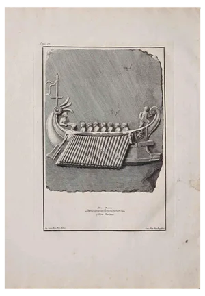 Unknown, Ancient Roman Fresco, Original Etching, 18th Century