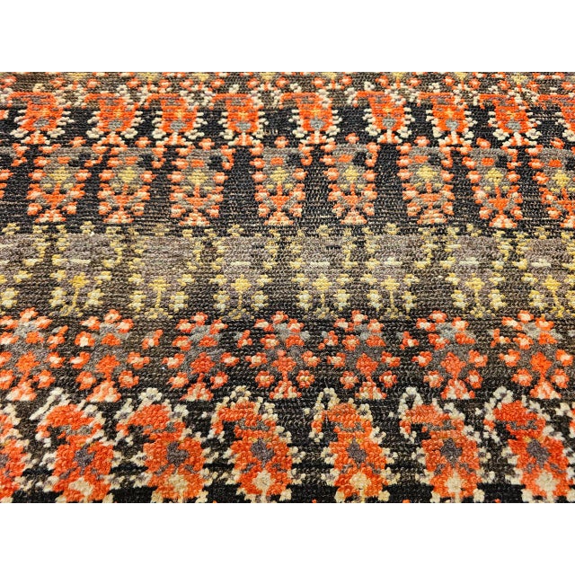 Vintage Persian Malayer Area Rug, Hand-Knotted Wool, Geometric Paisley Pattern, 5x7, Brown & Red For Sale - Image 16 of 17