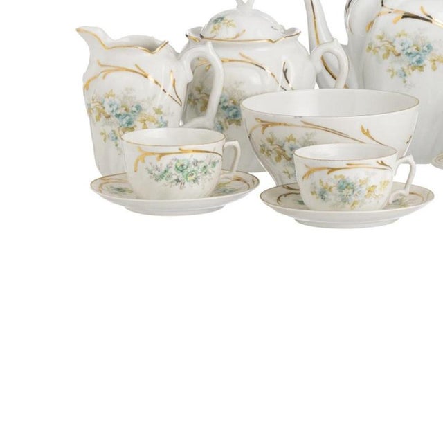 Porcelain Tea Service from Vista Alegre, Set of 33 For Sale - Image 3 of 6