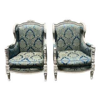 French 19th Century Louis XVI Bergere Chairs - Set of 2 For Sale