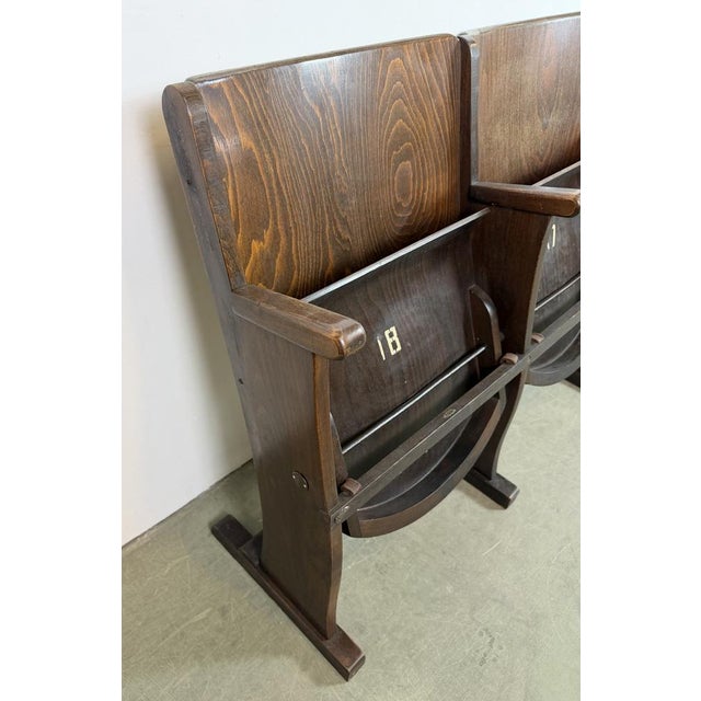 Vintage Two-Seater Cinema Bench from Ton, 1960s For Sale - Image 10 of 18