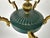 Metal Vintage Empire Bronze Green Gold Chandelier with 5 Arms For Sale - Image 7 of 11