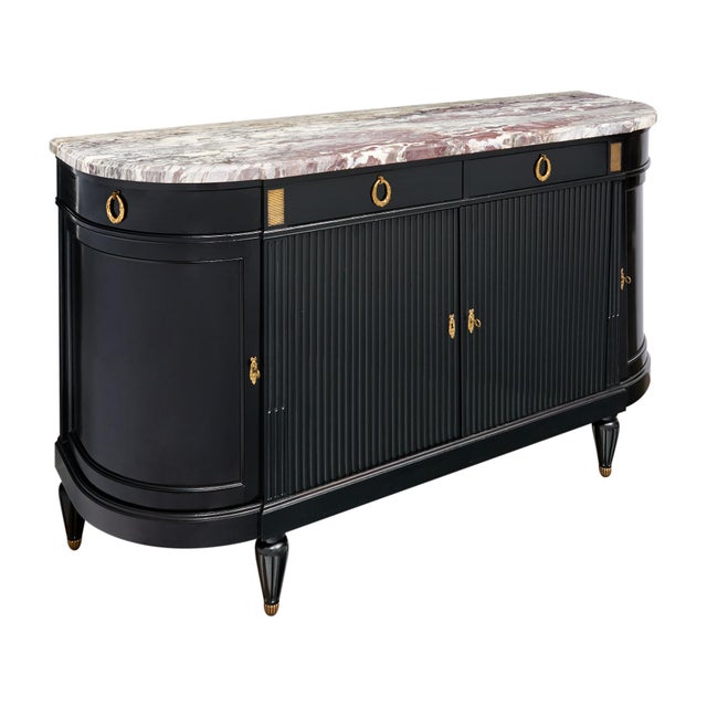 French Late 19th Century Louis XVI Demilune Buffet For Sale - Image 3 of 9