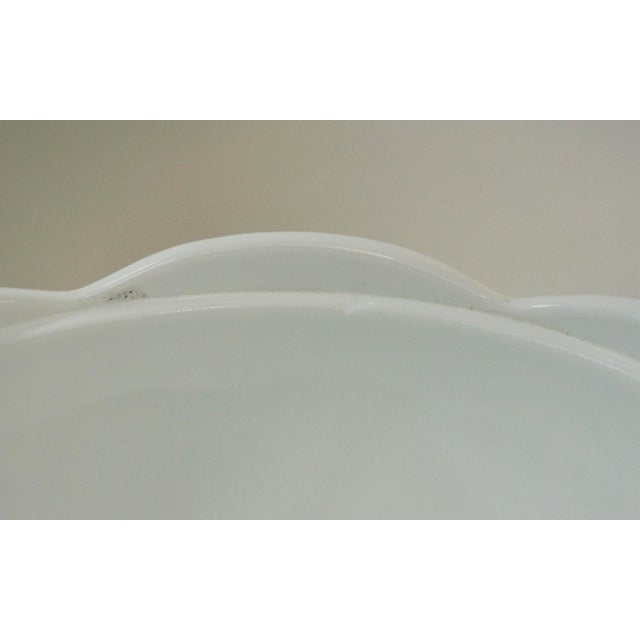 Vintage Westmoreland Milk Glass "Paneled Grape" Large Footed Compote For Sale - Image 6 of 7