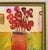 Original Juan Pepe Guzman Floral W/Red Flowers Oil Painting For Sale - Image 4 of 10